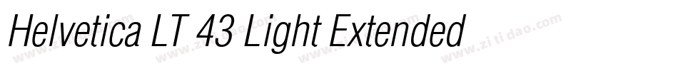 Helvetica LT 43 Light Extended Oblique字体转换